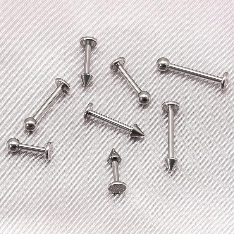 BLISI G23 Solid Titanium Eyebrow Piercing Jewelry, Gokd Black Rose Gold Silver Pink Rainbow Eyebrow Rings 16G Curved Barbell,Tiny Vertical Labret Lip Jewelry Rook Piercing Jewelry for Women and Men - Image 5